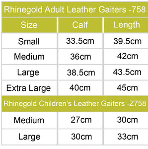 Rhinegold Leather Gaitors