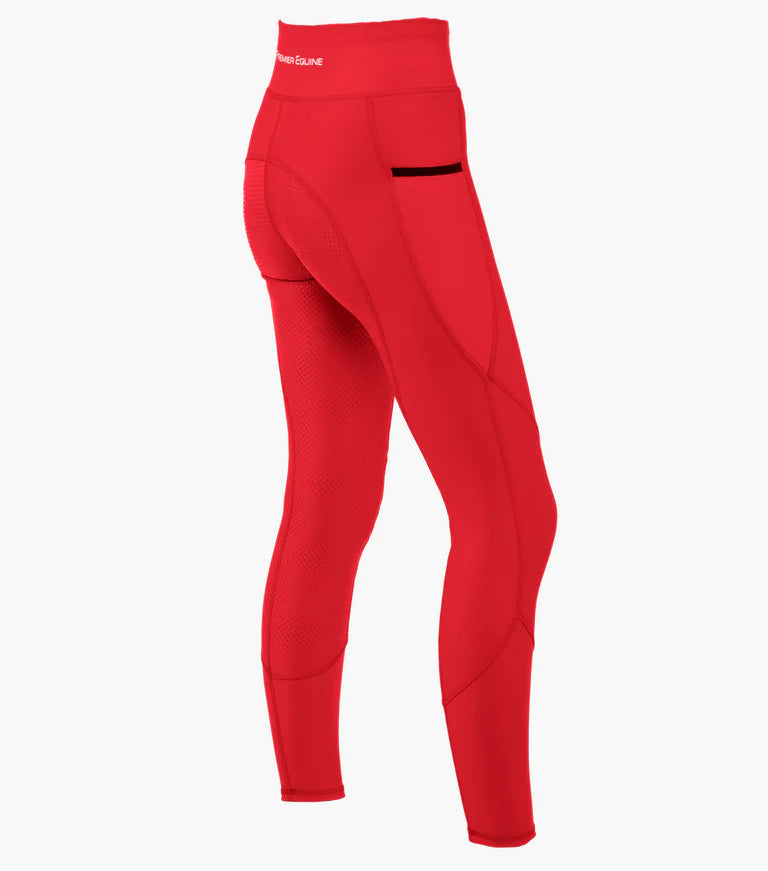 eaSt riding leggings ladies Reggings® Winter Edition with full grip in red  | lepona.de